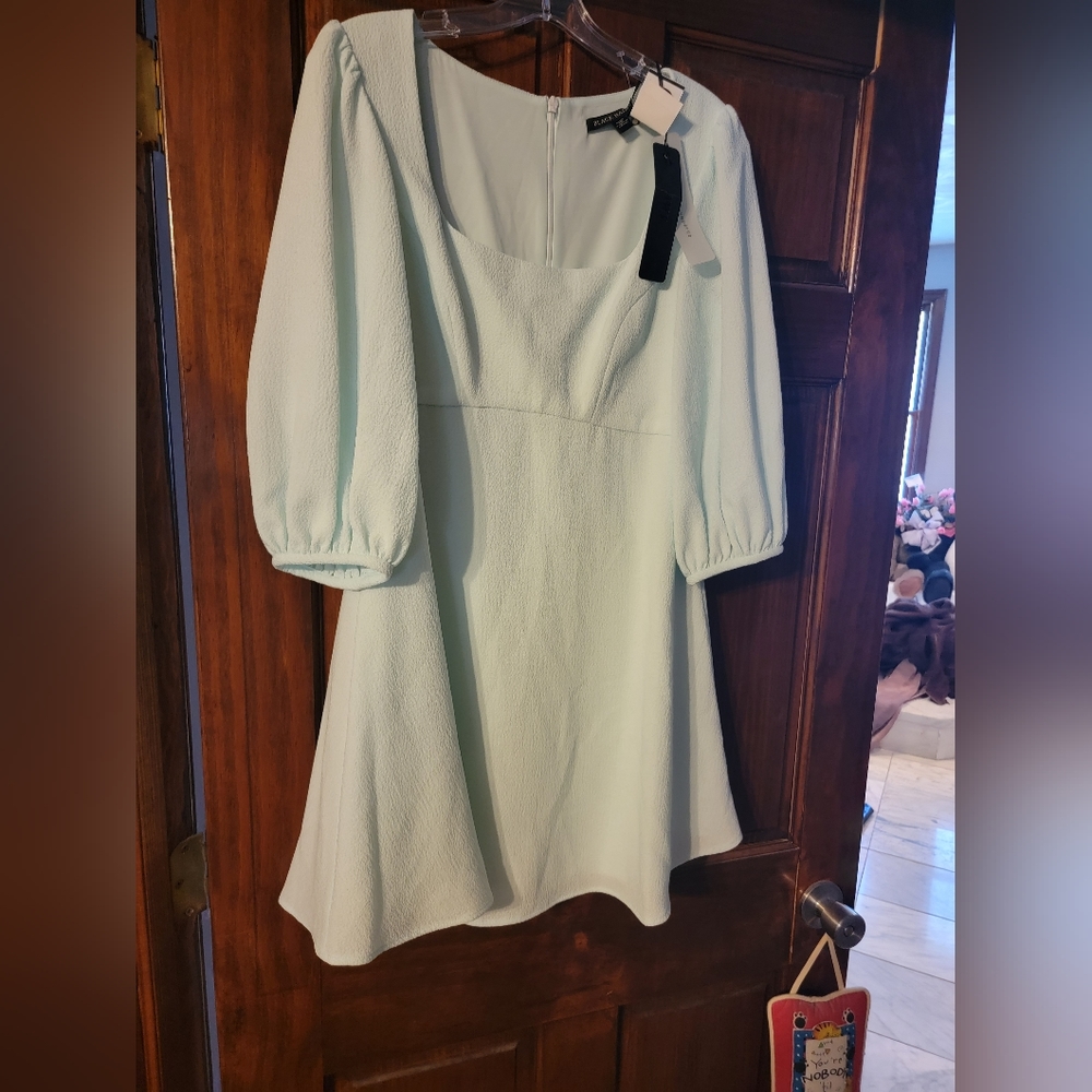 NWT Black Halo light blue dress